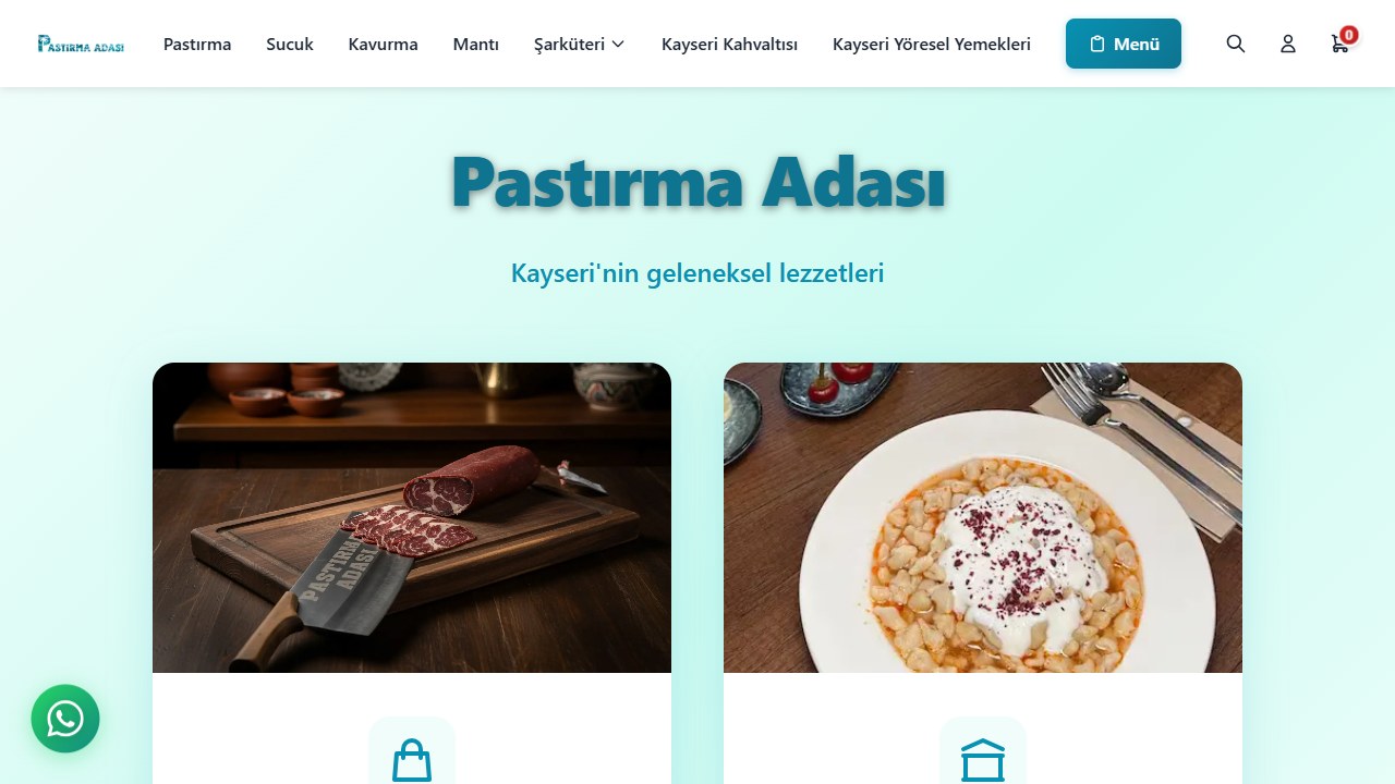 Pastırma Adası web sitesi ekran görüntüsü